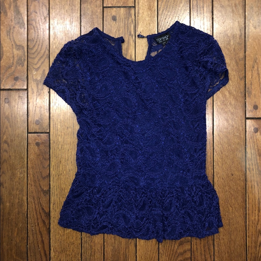 Topshop blue tunic